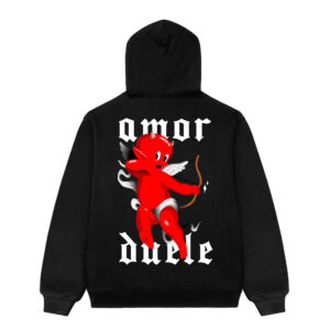 HOODIE AMOR DUELE NEGRA