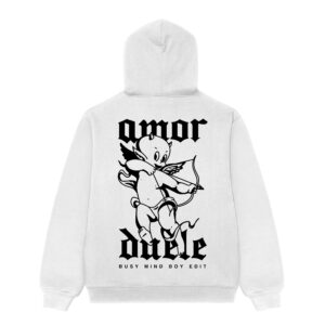 HOODIE AMOR DUELE BLANCA