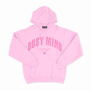 HOODIE BIG GOTHIC LOGO PINK