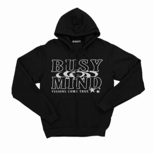 ZIPPER HOODIE BLACK VISIONS