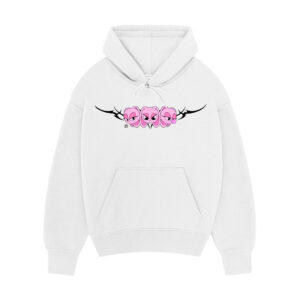 HOODIE TRIBAL BUNNY WHITE