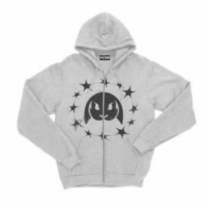 ZIPPER HOODIE STAR LOGO GREY