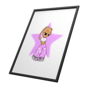 PRINT STAR BUNNY (PINK)